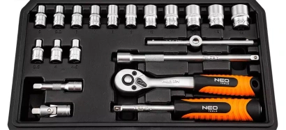 Zestaw kluczy nasadowych 1/4" 20 elementów Neo 10-230