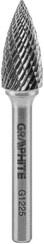 Frez ostrołukowy ostry do metalu HM, typ G 12 x 25 mm do szlifierki Graphite 55H375