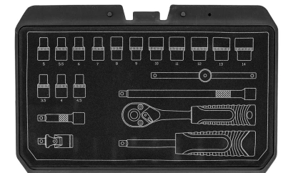 Zestaw kluczy nasadowych 1/4" 20 elementów Neo 10-230
