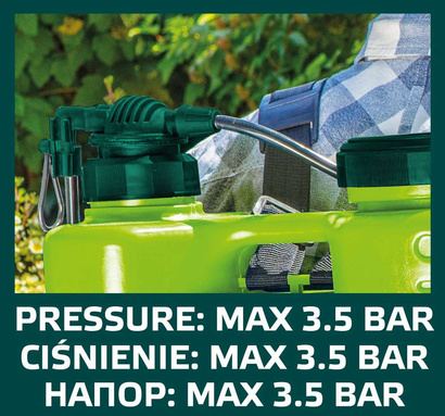 Opryskiwacz ciśnieniowy Verto o pojemności 15 L z blokadą strumienia