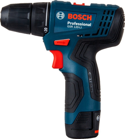 Bosch wiertarko-wkrętarka akumulatorowa GSR 120-LI + 2x2,0Ah + WALIZKA