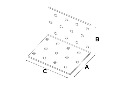 KĄTOWNIK MONTAŻOWY ŁĄCZNIK KM6 60x60x100 x 2,0mm