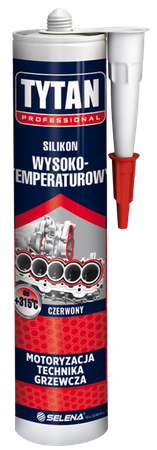 Silikon wysokotemperaturowy czerwony Tytan Professional o pojemności 280 ml