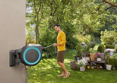 Bęben naścienny na wąż z automatycznym zwijaczem Gardena RollUp M/L 25 m 18620-20
