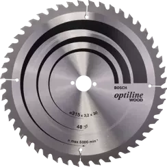 Tarcza pilarska do drewna OPTILINE WOOD Bosch 315x30 mm 48 zębów