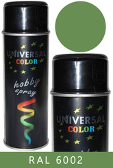 UniversalColor zielony połysk spray 400 ml - farba uniwersalna RAL 6002