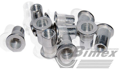M6 nitonakrętka aluminiowa walcowa 1.0-3.0