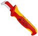 Nóż do ściągania izolacji ze stopką prowadzącą Knipex 180 mm