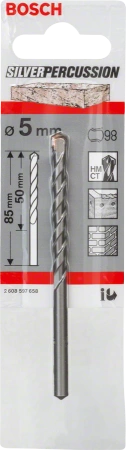 Wiertło do betonu, kamienia i cegły SILVER PERCUSSION Bosch 5x85 mm CYL-3