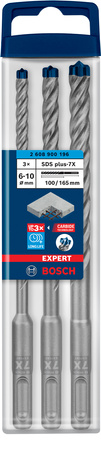Bosch zestaw wierteł udarowych EXPERT SDS plus-7X 6/8/10 mm, 3 szt.