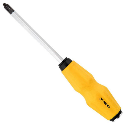 Wkrętak krzyżowy do pobijania z magnetyczną końcówką ze stali CrV o rozmiarze PH2 x 100 mm Topex 39D261