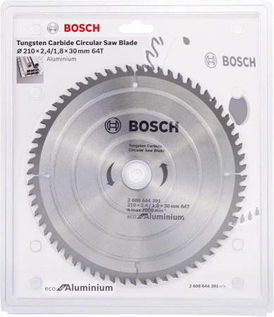 Tarcza pilarska do metalu i aluminium ECO FOR ALUMINUM Bosch 210x30 mm 64 zęby