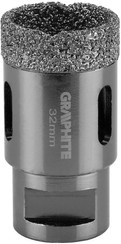 Otwornica diamentowa do kamienia, gresu, płytek, szkła, asfaltu, cegły i betonu 32 mm Graphite 55H309