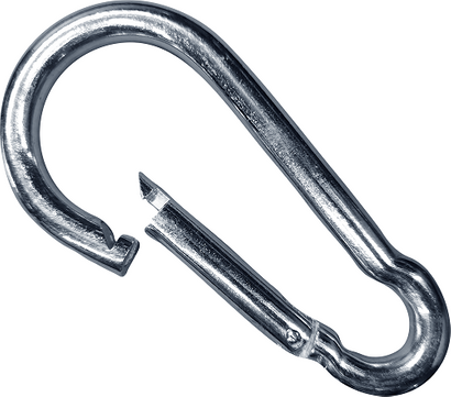 Karabińczyk 12x140mm ocynkowany zatrzaskowy bez zabezpieczenia udźwig 510kg