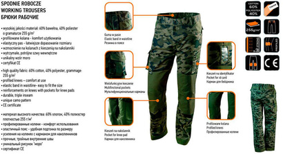 Spodnie robocze CAMO Neo 81-221 rozmiar M