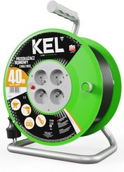 Przedłużacz elektryczny bębnowy warsztatowy o długości 40 m KEL PB-ST/D/40M/3X1,5/H05VV-F