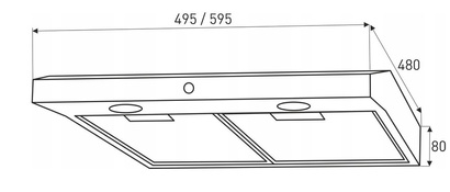 NOVOTERM OKAP PODSZAFKOWY MODO 50 BIAŁY