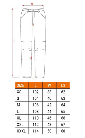 Spodnie robocze Navy Neo 81-224 rozmiar XL
