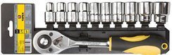 Zestaw kluczy nasadowych 1/2" 11 elementów Topex 38D652