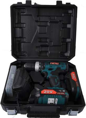 Nac wiertarko-wkrętarka akumulatorowa 20V 2x2Ah CDB2-LI-20V