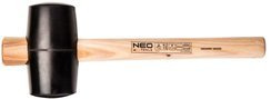 Młotek gumowy z trzonkiem z drewna hikorowego o wadze 680 g i średnicą obucha 75 mm Neo 25-053