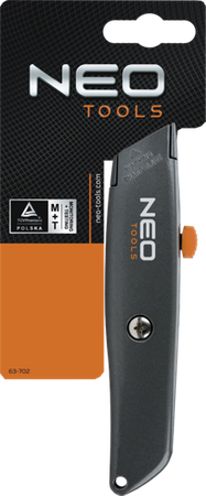 Nóż z ostrzem trapezowym z metalowym korpusem o szerokości ostrza 18 mm Noe 63-702