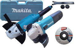Zestaw szlifierek kątowych Makita 125 mm i 230 mm + walizka DK0053 - GA9020 i 9558HNR