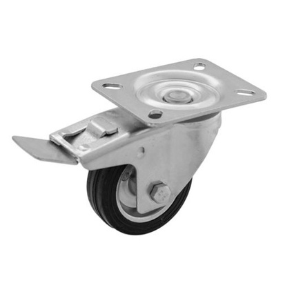 KOŁO OBROTOWE Z HAMULCEM STALOWO-GUMOWE 100 mm CKPW-SG 100W-HC (4003-100)