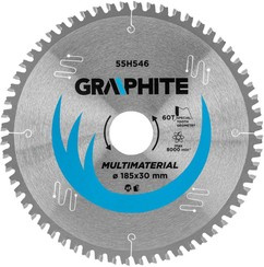 Tarcza pilarska do drewna i metalu widiowa Graphite 185x30 mm 60 zębów 55H546