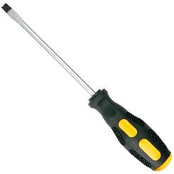 Wkrętak płaski z magnetyczną końcówką ze stali CrV o rozmiarze 6 x 150 mm Top Tools 39D644