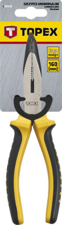 Szczypce wydłużone wygięte ze stali hartowanej o długości 160 mm Topex 32D103