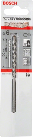 Wiertło do betonu, kamienia i cegły SILVER PERCUSSION Bosch 6x100 mm CYL-3