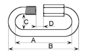 Ogniwo łącznik skręcany ocynkowany 8 mm