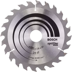 Tarcza pilarska do drewna OPTILINE WOOD Bosch 180x30/20 mm 24 zęby