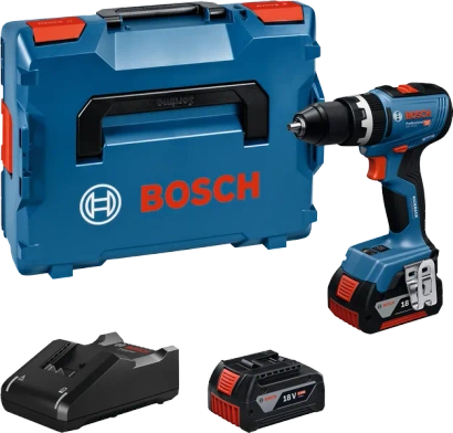 Akumulatorowa wiertarko-wkrętarka udarowa 2x5 Ah + walizka L-BOXX GSB 18V-65 Professional Bosch