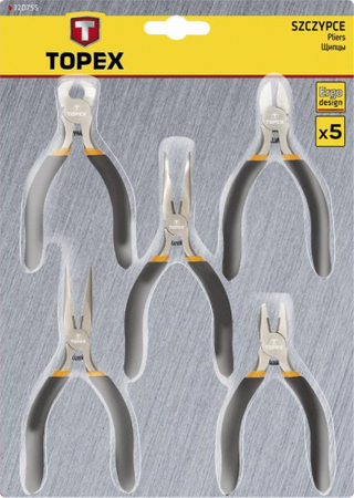 Zestaw szczypiec precyzyjnych ze stali hartowanej o długości 115 mm Topex 32D755