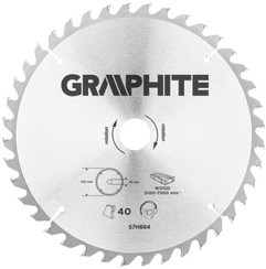 Tarcza pilarska do drewna widiowa Graphite 250x30 mm 40 zębów 57H684