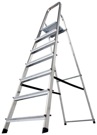 Drabina wielofunkcyjna aluminiowa + podest Krause Corda 1x7