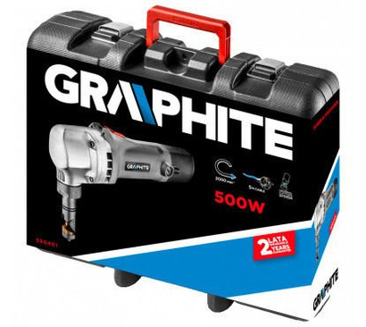 Nożyce do cięcia blachy elektryczne o mocy 500 W + walizka Graphite 59G401