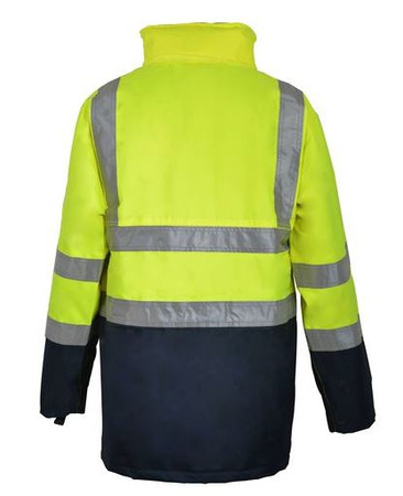 Kurtka ostrzegawcza o intensywnej widzialności, w kontrastowych kolorach – WIELOFUNKCYJNA 5 w 1 VWJK44YN/XL