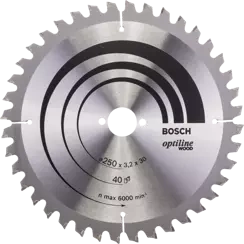 Tarcza pilarska do drewna OPTILINE WOOD Bosch 250x30 mm 40 zębów