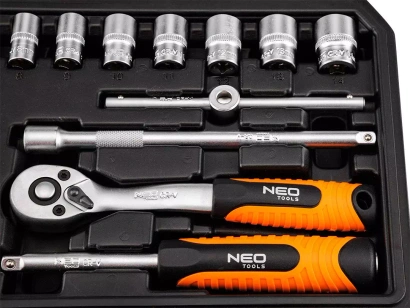 Zestaw kluczy nasadowych 1/4" 20 elementów Neo 10-230