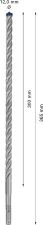 Wiertło udarowe do betonu SDS PLUS-7X Bosch EXPERT 12x365 mm