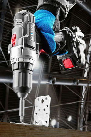 Wiertarko-wkrętarka akumulatorowa dwubiegowa z regulacją obrotów Energy+ 18V + akumulator 2 Ah + ładowarka Graphite 58G000-SET1