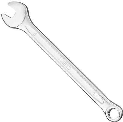 Klucz płasko-oczkowy ze stali CrV 6 x 100 mm Neo 09-706