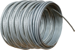 Lina stalowa ocynkowana 8-10mm splot 6x7 otulina PCV - wytrzymałość 3450kg 1m