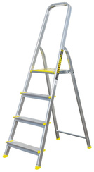 Drabina aluminiowa 4-stopniowa (3+podest) 120kg Metalkas BS-DA4