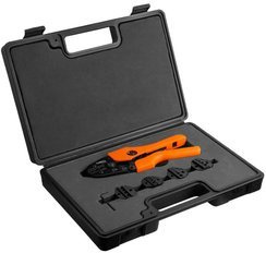 Szczypce do zaciskania końcówek antenowych i konektorowych izolowanych i nieizolowanych o rozmiarze 0,5-10 mm2 i długości 220 mm Neo 01-537