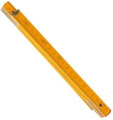 Miara składana drewniana 2 m, żółta