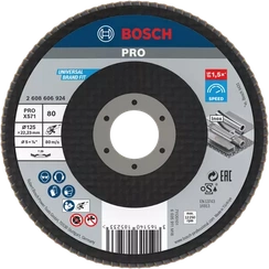 Tarcza listkowa do metalu wypukła BEST FOR METAL Bosch 125x22,23 mm P80